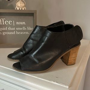 Black Chunky Heels Womens 8